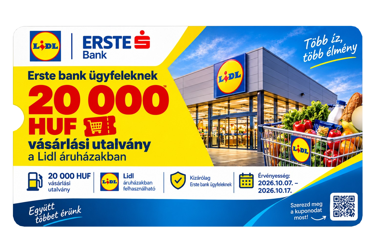 Lidl × Erste Bank — 20 000 HUF vásárlási utalvány